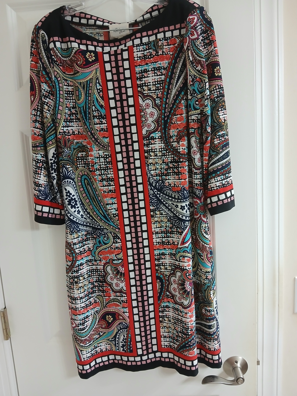 Beige by eci Multicolor Paisley & Geometric Midi Dress
